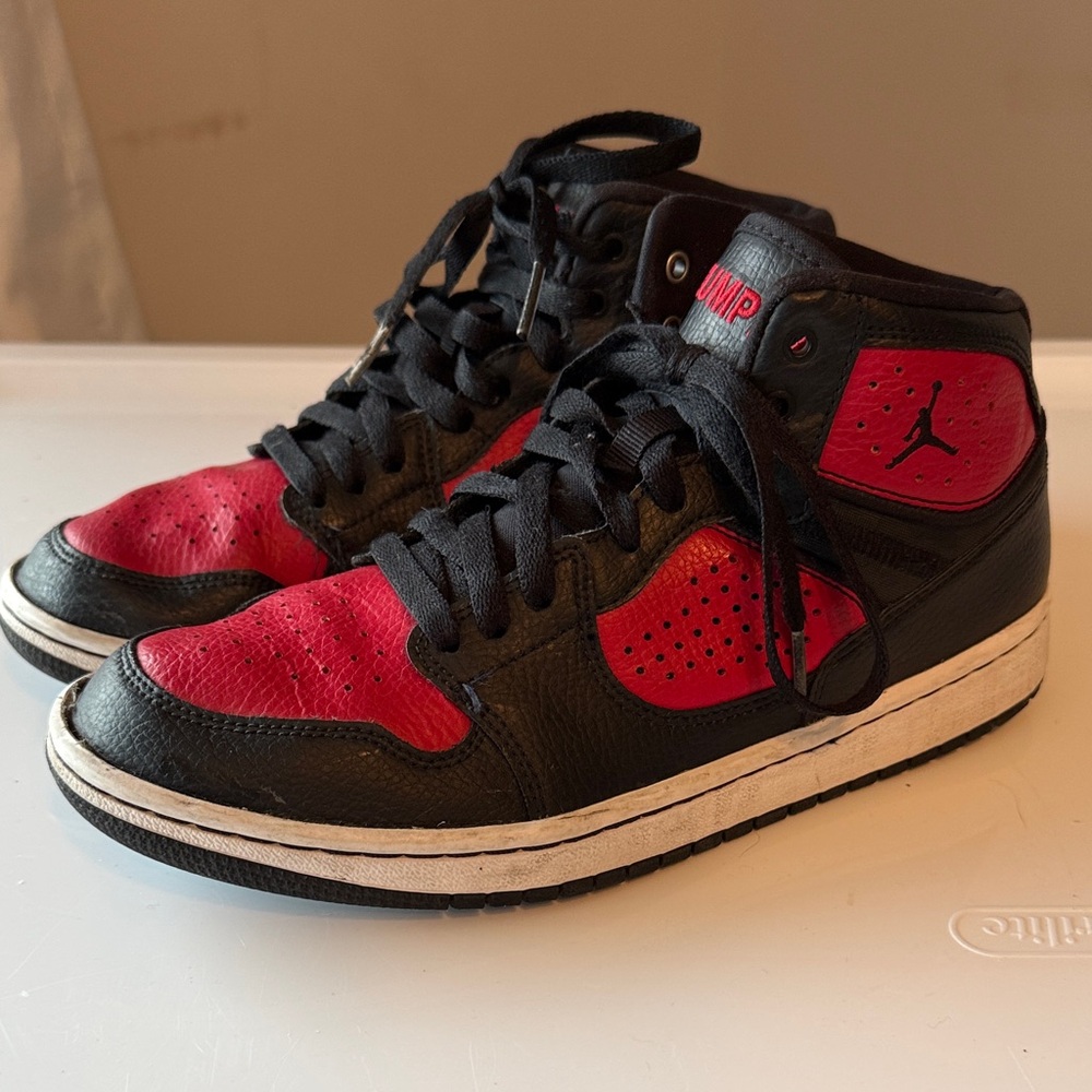 Nike Jumpman Black and Red High-Top Sneakers